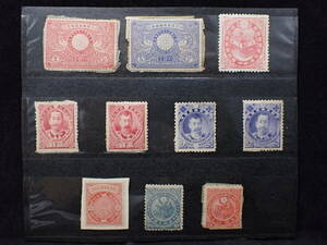 * rare * Japan stamp Meiji silver . day Kiyoshi war . Taisho ... day . communication . same day . war position .. unused rose total 10 sheets *②