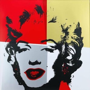 【真作】【WISH】アンディ・ウォーホル Warhol「Golden Marilyn」シルクスクリーン 大作 サンデーモーニング版 ◆金銀人気作  #24042707の画像3