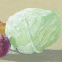 【真作】【WISH】山下三千夫「野菜のある静物画」油彩 6号 　　〇リアリズム精鋭 児玉美術館蔵 #24052207_画像4