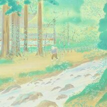 【真作】【WISH】宇田荻邨「貴船奥宮」リトグラフ 約6号 ◆四季 夏 　　〇日本芸術院会員 日展顧問 師:菊池契月 物故巨匠 #24043664_画像5