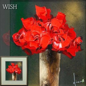 【真作】【WISH】立川広己 油彩 ◆赤いバラ逸品 　　〇一枚の絵人気画家 自由美術会員 通産省買上 #24052153