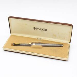 [PARKER Parker ] pen .14K 14 gold fountain pen sterling silver writing implements stationery silver × Gold box attaching 