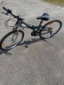 自転車 　マウンテンバイク　折り畳み式　１８変速　２６インチ　ジャンク　バーベキュー　通学　アウトドア　