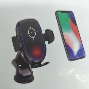 自動ワイヤレス充電　車載用　携帯電話ホルダー　スマホホルダー 車載 iPhone 車載充電器 Qiワイヤレス充電 Android 吸盤式　#0526