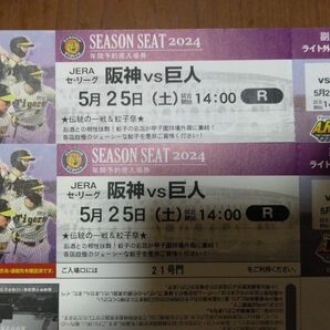 甲子園球場100周年記念ピンバッチ（5/25阪神vs巨人ライト外野指定席通路側ペアチケット付）