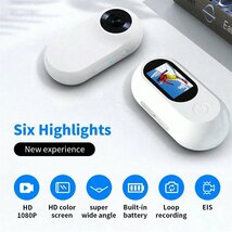 アクションカメラ 小型カメラ 1080P 32GB SDカード付 バイク用 自転車 車載 スポーツカメラ 180°回転レンズ 家庭用 夜視可 黒 756_画像2