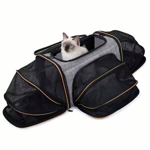  pet carry bag rucksack ventilation 4 surface enhancing light weight airplane possible fleece pad attaching travel stable gray 764