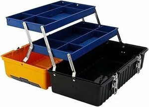 工具箱 ツールボックス 3段式 大容量 工具入れ 収納ボックス 小物収納 取っ手 車載工具箱 工具ケース アウトドア 持ち運び（17インチ）506S