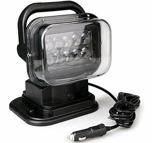  working light LED searchlight 50W working light 6000K 4750LM remote control attaching .. operation waterproof IP65 360 times rotation angle adjustment ship car out light black 647