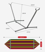 自立式 ハンモックセット スタンド付き 収納ケース付き 耐荷重300kg(レッド) 568_画像6