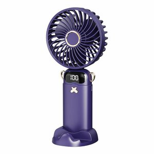  handy electric fan fan electric fan 1500mAh 6 -step air flow 90 times adjustment in stock neck .. desk quiet sound light weight compact LED remainder amount display travel home blue 831