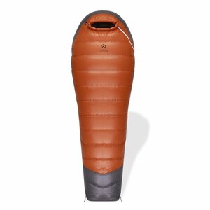  high quality sleeping bag Goose down 95% mummy type winter feathers 400T water repelling processing compact outdoor camp mountain climbing sleeping area in the vehicle disaster prevention for 400g Duck red 