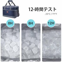 クーラーボックス 保冷バッグ 大容量 33L 保温 保冷 防水 ランチバッグ キャンプ お弁当箱 釣り BBQ ピクニック 持ち運び ブルー CB001BL_画像4