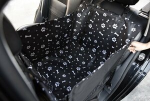  in-vehicle mat for pets folding type waterproof double re year back seat single chair for travel hanging black 765