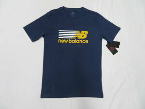 807　NB　ニューバランス　SPORTロゴ　Tシャツ紺（M）