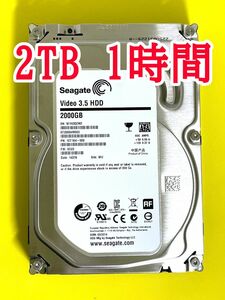 ★ 2TB ★　ST2000VM003 / Seagate【使用時間： 1 ｈ】　新品同様　3.5インチ内蔵HDD　AVコマンド