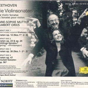 ベートーヴェン：ヴァイオリン・ソナタ全集/ムター、オーキス（４CD)の画像2