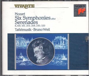 Mozart: Six Symphonies after Serenades / Weil, Tafelmusik ブルーノ・ヴァイル 、 ターフェルムジーク（2CD)