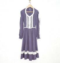 *SPECIAL ITEM* 70's USA VINTAGE FLOWER PATTERNED LACE FRILL DESIGN ONE PIECE/70年代アメリカ古着花柄レースフリルデザインワンピース_画像4