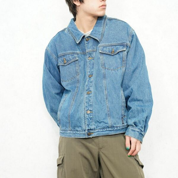 USA VINTAGE CHEROKEE PLAIN DENIM JACKET/アメリカ古着プレーンデニムジャケット