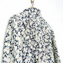 USA VINTAGE Eva Laurel FLOWER PATTERNED SCARF DESIGN BLOUSE/アメリカ古着花柄スカーフデザインブラウス_画像8