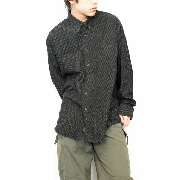 USA VINTAGE Croft&barrow PATTERNED DESIGN BD SHIRT/アメリカ古着柄デザインボタンダウンシャツ