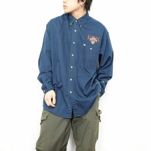 USA VINTAGE Lee SPORT KNICKS LOGO EMBROIDERY DESIGN SHIRT/アメリカ古着ロゴ刺繍デザインコットンシャツ