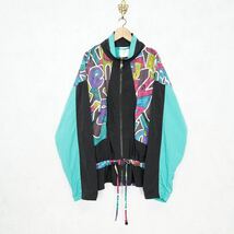 USA VINTAGE ProAce ARTISTIC PATTERNED DESIGN ZIP UP BLOUSON/アメリカ古着アーティスティック柄デザインジップアップブルゾン_画像4