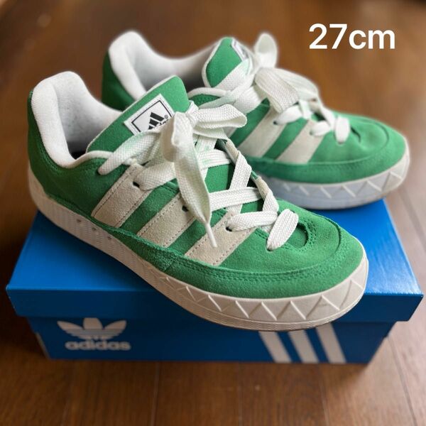 adidas adimatic us 9 美USED Green 緑 スウェード アディダス アディマティック スケボー サンバ