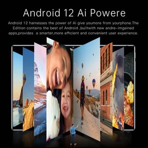 新作 タブレット PC 10.1インチ Android 12.0 Wi-Fiモデル 液晶 simフリー GMS認証 軽量 在宅勤務 ネット授業 8GB RAM/128GB ゴールドの画像2