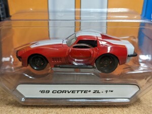 ☆'69 Corvette ZL-1☆1/64☆Jada Toys Big Time Muscle☆未開封・ブリスター底面に凹みあり☆シボレー コルベット ZL-1☆