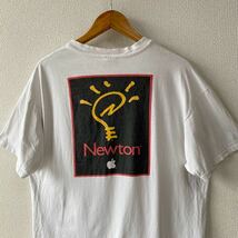 90s USA製 APPLE NEWTON プリント Tシャツ XL ヘインズ アップル ニュートン 企業_画像3