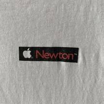 90s USA製 APPLE NEWTON プリント Tシャツ XL ヘインズ アップル ニュートン 企業_画像5