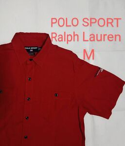 【6980→6480円】Polo Sport ポロスポーツ　半袖シャツ　赤　M　90s　Ralph Lauren ラルフローレン 