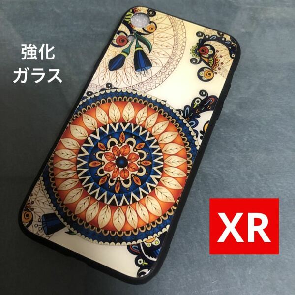 iPhone XRケース 強化ガラスケース　曼荼羅　メンズ　マンダラ　管理リXR
