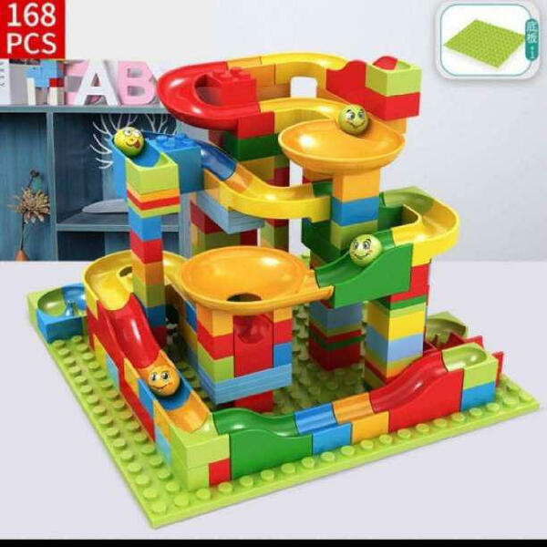 LEGO 互換 168ピース入り　ボールコースター 超大容量 ブロック　知育玩具