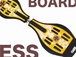 エスボード ESSBoard キャスターボード 新感覚スケボー スケートボード 光るタイヤ 黄色/クロス