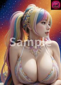 R341【超高品質・A4高級紙】セクシー美女ポスター グラビアモデル アート イラスト コスプレ かわいい オリジナル