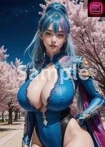 R390【超高品質・A4高級紙】セクシー美女ポスター グラビアモデル アート イラスト コスプレ かわいい オリジナル