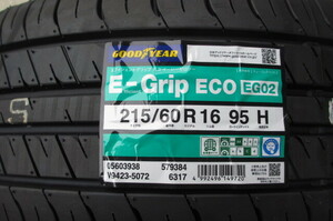格安　24年15週目製造　グッドイヤー　エフィエントグリップ　エコ　EG02　215/60R16 4本セット