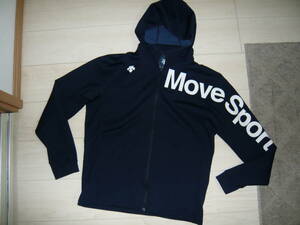  Descente Move Sport L size cuatro sensor full Zip Parker navy DMMPJF21 used good goods 