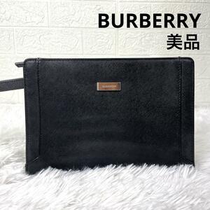 * прекрасный товар *BURBERRY Burberry клатч ручная сумочка кожа 