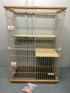 A1494 cat cage cat cage 2 step wooden frame pet shelves board attaching cat gauge 