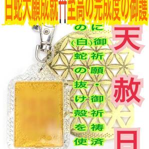 白蛇の抜け殻 キーホルダー サムハラ 厄祓い 魔除け 開運 神字 神代文字 カタカムナ メモリーオイル 白蛇のお守り【天赦日ご祈祷済み】24