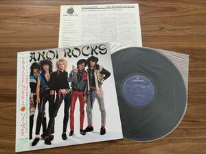 LP レコード 国内盤 帯付 美品 ◆ HANOI ROCKS ハノイ・ロックス / SELF DESTRUCTION BLUES / Mercury 25PP-84 1982年