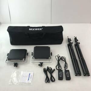 【1円～】NEEWER 2 パック SNL660 二色 LED パネル ライト キット【ジャンク品】