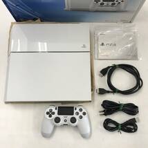 【1円～】SONY PS4 PlayStation4 CUH-1100A グレイシャーホワイト 500GB 本体セット 動作確認済み ※箱破損/ヘッドセット欠品【中古品】_画像3