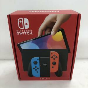 [1 jpy ~]Nintendo Switch Nintendo switch have machine EL model neon blue / neon red XTJ body set operation verification ending [ secondhand goods ]