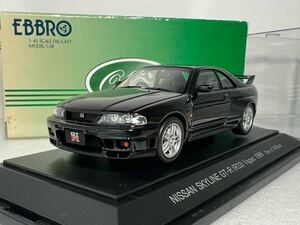 エブロ 586 1/43 ニッサン 日産 スカイライン GT-R R33 ブラック