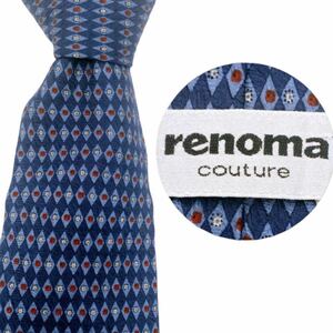 レノマ　ネクタイ　総柄　renoma シルク　絹　イタリア製